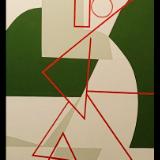 Geometric Composition - Shades of Green