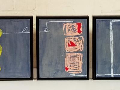 Triptych: Receiving, And Sustaining, Structural Integrity (Grey Matter Series) [sold]