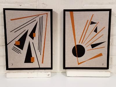 Composition in Angles - Diptych *sold*